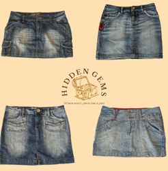 Y2K Unique Denim Mini Skirts(HG-043)