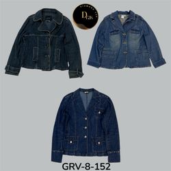Y2k blue denim jacket (GRV-8-152)