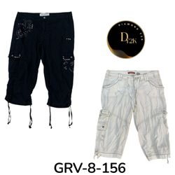 Y2k black and white capri (GRV-8-156)
