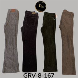 Pantalon en velours côtelé marron Y2k (GRV-8-167)