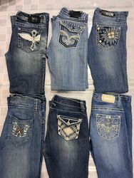 R110 Ladies Y2K Embellished Flared Jeans