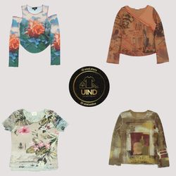 Blusas de Malha de Fadas Grunge Y2K