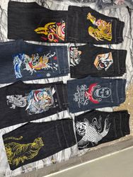 Vintage Baggy Hip Hop Jeans – Embroidered Denim | ..