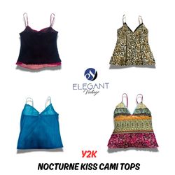 Y2K Nocturne Kiss Cami Tops - EV0830