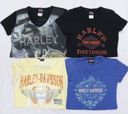 CR4875 CROP TOP UPcycled HARLEY DIVIDSON
