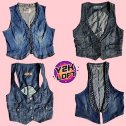 Coletes de Denim para Meninas Únicas Y2K