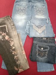 Y2k bestickte Jeans