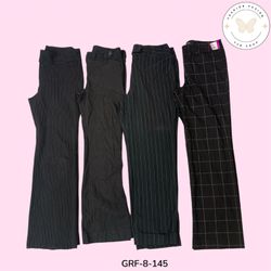 Y2K Black Pinstripe High-Waist Office Pants – Retr..