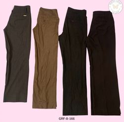 Y2K Office Pants – Cream & Brown Retro Workwear Tr..