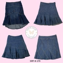 Y2K Long Denim Skirt – Retro 2000s Style, Casual C..