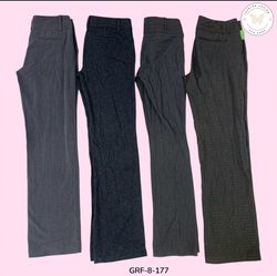 Y2K Gray Office Trousers – Classic Poly 2000s Work..