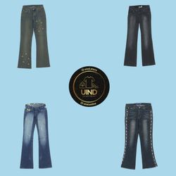 Y2K Skyline Schlagjeans
