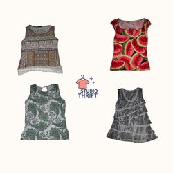 Y2K Boho Babe Statement Tanks