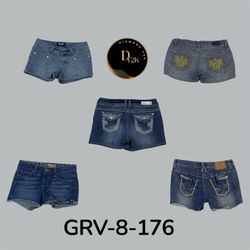 Y2k denim mini shorts (GRV-8-176)