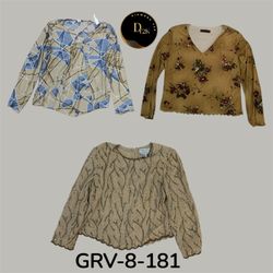 Blusa de polialgodón de manga larga Y2k (GRV-8-181..