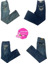 Y2k unique denim jeans