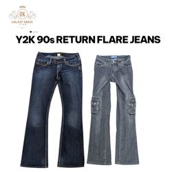Y2K 90年代リターンフレアジーンズ