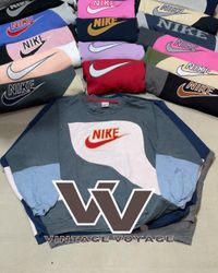 Nike Rework Style Patchwork Sweatshirts - #15825