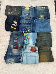 Jeans ricamati Y2K