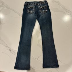 Jeans Y2K com embellishments