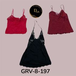 Y2K red and black cami tops (GRV-8-197)