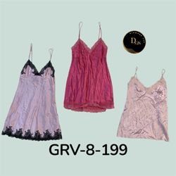 Vestidos de tirantes rosa Y2K (GRV-8-199)