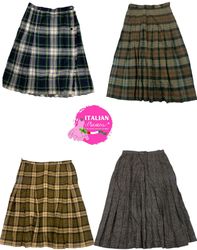 y2k pleated wool skirt