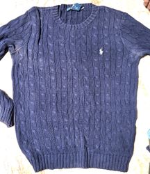 Polo sweater cable knite & v neck