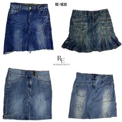 Y2K IT Girl Denim Midi Röcke (RE-1830)