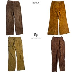 Y2K Einzigartige Wildleder Schlaghosen (RE-1836)