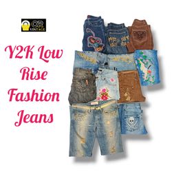 Jeans taille basse Y2K