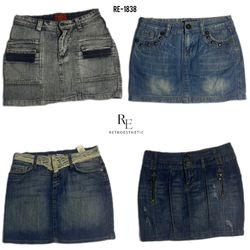 Y2K Paris Hilton Denim Mini Röcke (RE-1838)