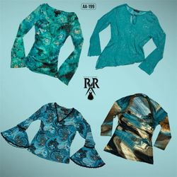 Y2K The Aqua Bloom Full Sleeve Tops (AA-199)