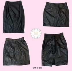 Jupe en cuir noir vintage Y2K – Style emblématique..