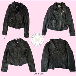 Y2K Genuine Leather Jacket – 2000s Grunge Streetwe..