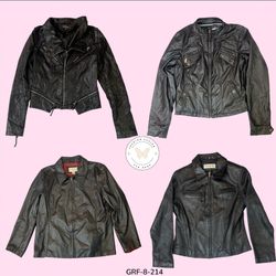 Y2K Mix Light Zipper Leather Jacket – Vintage 2000..