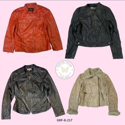Y2K Mix Light Zipper Leather Jacket – Vintage 2000..