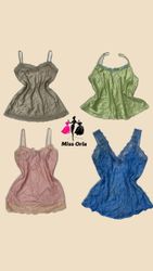Y2K Candy Silk Camis (M-065)
