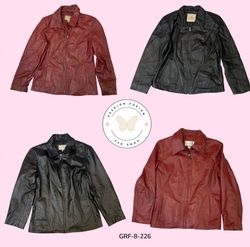 Y2K Light Leather Jacket – Front Zipper Retro Styl..