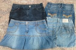 IQ0490 Y2K Denim Mini Skirt