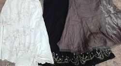 IQ0493 Y2K Embroidered Cotton Skirt