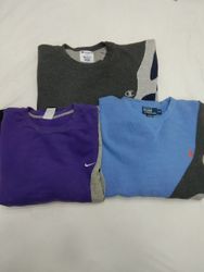 CR4690 UPCYCLED MIX BRAND PATCHWORK SWEATSHIRT