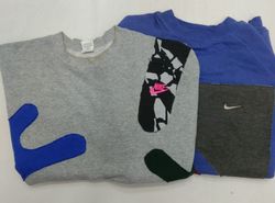 CR4692 UPCYCLED BRANDED PATCHWORK SWEATSHIRT