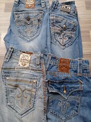 HD1088 Men Vintage Rock Revival Jeans - 9 pcs