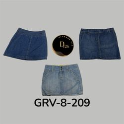 Y2k denim mini skirt (GRV-8-209)