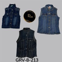 Y2k denim waistcoat (GRV-8-213)