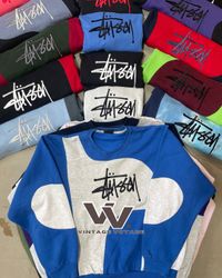 Stussy Rework Style Patchwork Sweatshirts - #18825