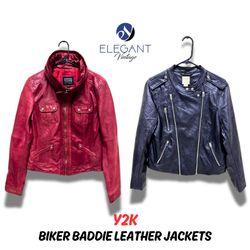 Y2K Bike Baddie Leather Jackets - EV0256