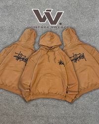 Stussy Rework Style Bestickte Braune Hoodies - #18..