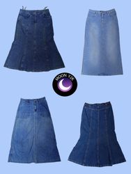 Y2K Corporate Baddie Denim Skirts (M-539)
